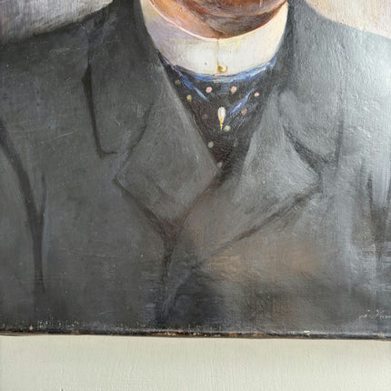 Authentic Portrait Oil Painting "Seated Man" Rustic Artwork Holland Art Shop