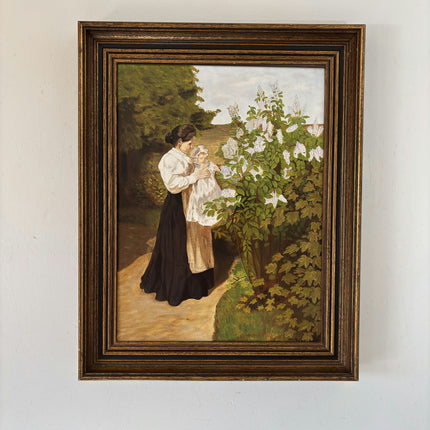 Vintage Oil Painting Figurative "Mother And Child" Intriguing Medium Artwork Holland Art Shop