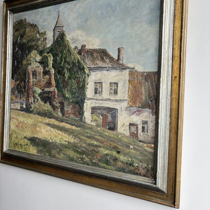 Refined Scenery Oil Painting "Overgrown Ruin" Authentic Large Art Holland Art Shop