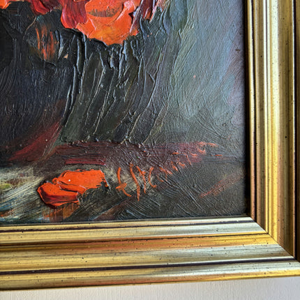 Classic Floral Still Life Oil Painting "Red Bouquet" Vintage Artwork Holland Art Shop