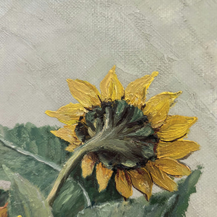 Original Flowery Still Life Oil Painting "Sunflower Bouquet" Timeless Art Holland Art Shop