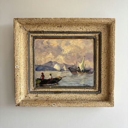 Rustic Seascape Oil Painting "Fishing Boat" Refined Art Holland Art Shop