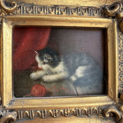 Original Animals Oil Painting "Gilded Frame" Timeless Small Art Holland Art Shop
