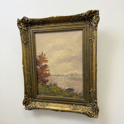 Timeless Scenery Oil Painting "Ornate Frame" Authentic Artwork Holland Art Shop