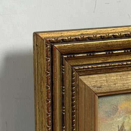 Timeless Seascape Oil Painting "Gilded Frame" Rustic Small Artwork Holland Art Shop