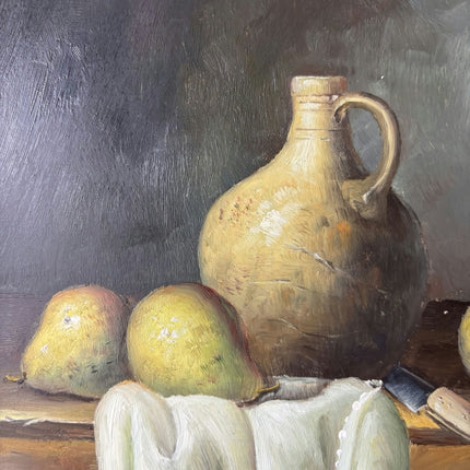 Handcrafted Still Life Oil Painting "Earthen Jug" Classic Small Art Holland Art Shop