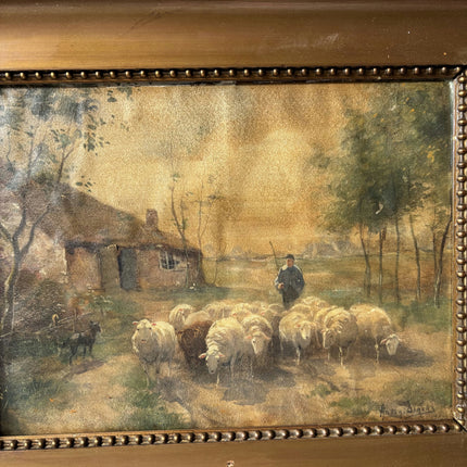Timeless Animals Aquarel "Flock Shepherd" Original Art Holland Art Shop