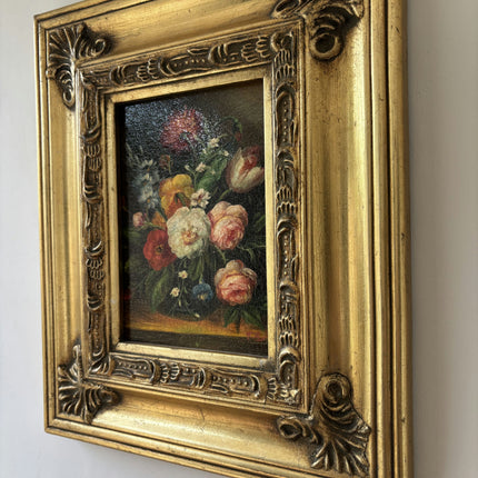 Expressive Floral Still Life Oil Painting "Flower Bouquet" Refined Small Art Holland Art Shop