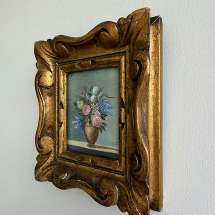 Classic Still Life Oil Painting "Flower Vase" Vintage Small Art Holland Art Shop