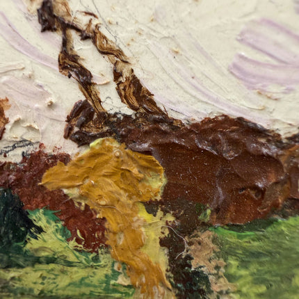 Rustic Seascape Oil Painting "Small Boat" Handcrafted Small Art Holland Art Shop