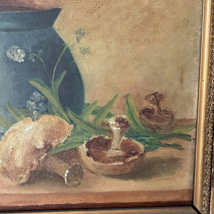 Around 1920 Refined Still Life Oil Painting "Blue Pitcher" Handcrafted Holland Art Shop