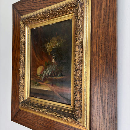 19th Century Antique Still Life Oil Painting "Gilded Frame" Artwork Holland Art Shop