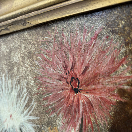 Authentic Interior Oil Painting "Spiky Chrysanthemum" Handcrafted Art Holland Art Shop