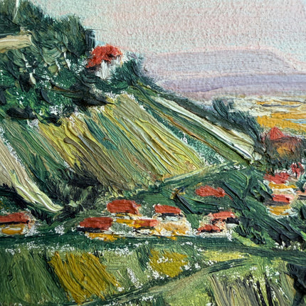 Traditional Landscape Oil Painting "Wood Frame" Detailed Small Artwork Holland Art Shop