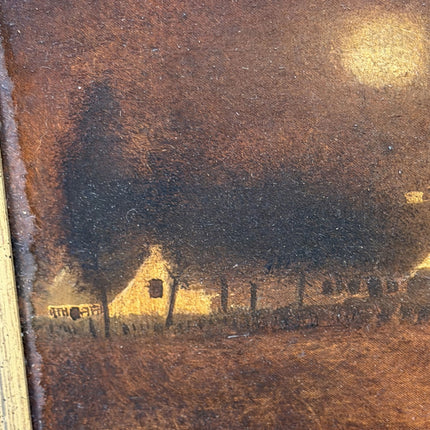 Detailed Farm Oil Painting "Framed Painting" Handcrafted Small Artwork Holland Art Shop