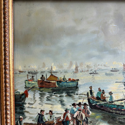 Authentic Figurative Oil Painting "Gilded Frame" Expressive Small Artwork Holland Art Shop