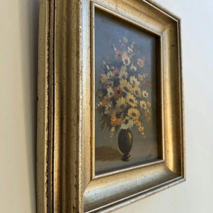 Detailed Floral Still Life Oil Painting "Flower Vase" Rustic Small Artwork Holland Art Shop