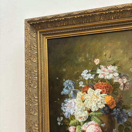 Traditional Floral Still Life Oil Painting "Wooden Panel" Refined Artwork Holland Art Shop