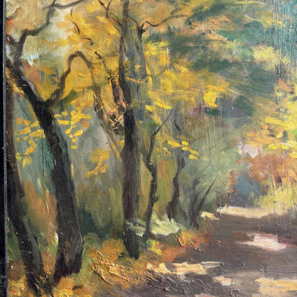 Handcrafted Landscape Oil Painting "Autumn Trees" Refined Artwork Holland Art Shop