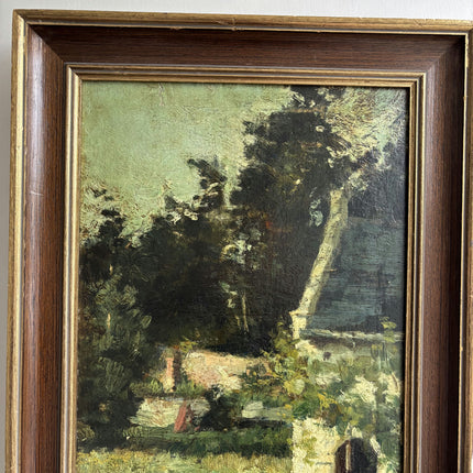 19th Century Antique Landscape Oil Painting "Stone Arch" Artwork Holland Art Shop