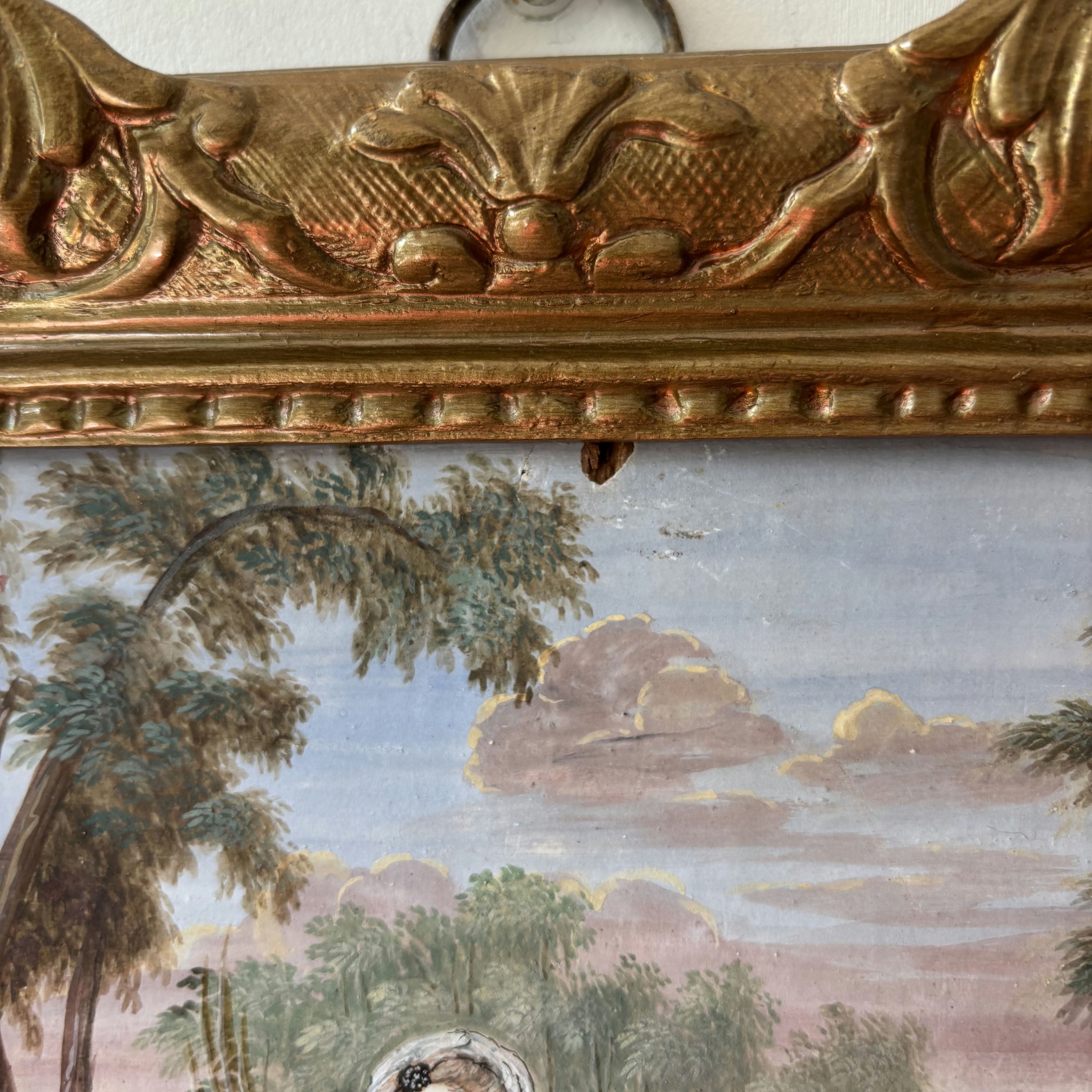 19th Century Antique Portrait Egg Tempera 