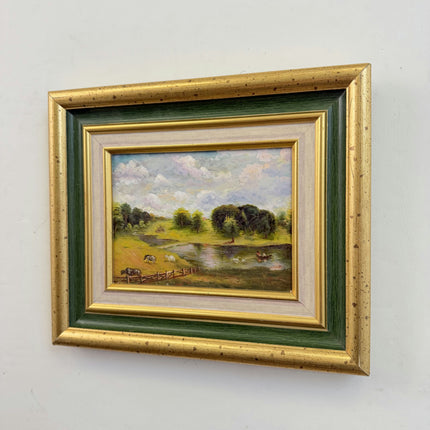 Refined Landscape Oil Painting "Framed Painting" Elegant Small Artwork Holland Art Shop