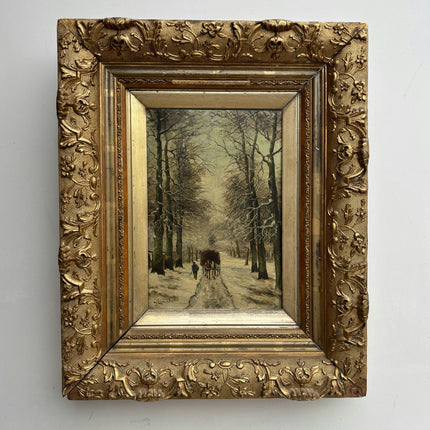 Authentic Winter Landscape Oil Painting "Gilded Frame" Expressive Dutch  Art Holland Art Shop