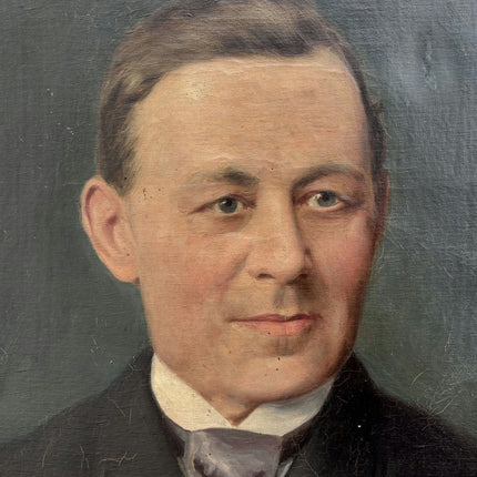 1910 Antique Portrait Oil Painting "Young Man" Artwork Holland Art Shop