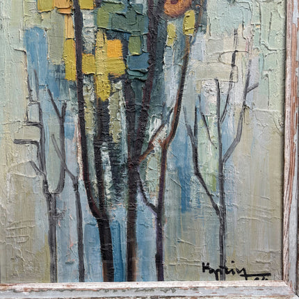 Handcrafted Landscape Oil Painting "Autumn Trees" Elegant Large Art Holland Art Shop