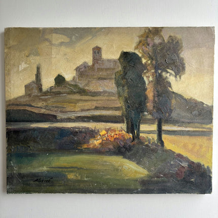 Traditional Landscape Oil Painting "Lone Tree" Handcrafted Art Holland Art Shop