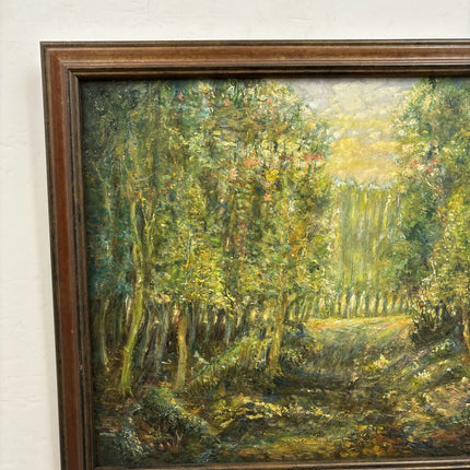 Rustic Landscape Oil Painting "Sunlit Pathway" Traditional Artwork Holland Art Shop