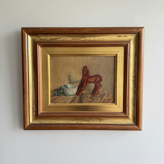 Detailed Still Life Oil Painting "Golden Frame" Elegant Artwork Holland Art Shop