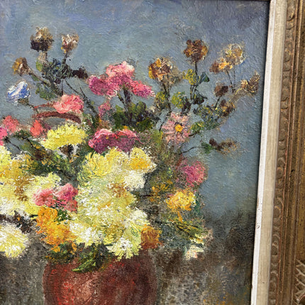 Original Flowery Still Life Oil Painting "Flower Vase" Expressive Large Artwork Holland Art Shop