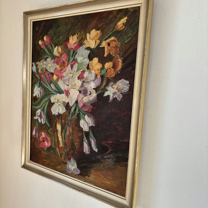 Handcrafted Oil Painting Still Life "Vase Of Flowers" Expressive Medium Artwork Holland Art Shop