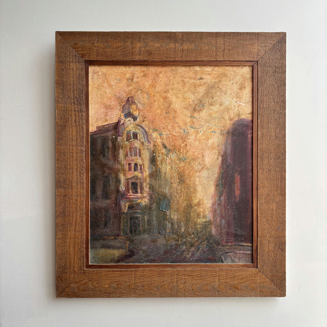 Classic Cityscape Oil Painting "Bell Tower" Detailed Art Holland Art Shop