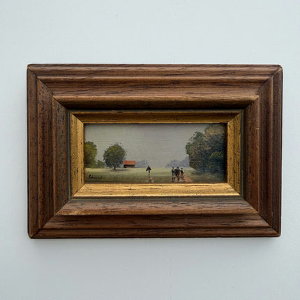 Authentic Landscape Oil Painting "Wooden Frame" Timeless Small Artwork Holland Art Shop