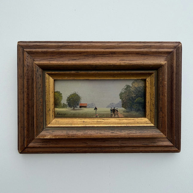 Authentic Landscape Oil Painting "Wooden Frame" Timeless Small Artwork Holland Art Shop