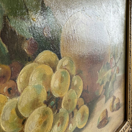 Traditional Still Life Oil Painting "Cluster Grapes" Vintage Artwork Holland Art Shop