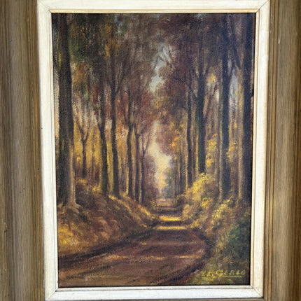 Refined Landscape Oil Painting "Forest Path" Elegant Large Artwork Holland Art Shop