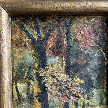 Vintage Landscape Oil Painting "Row Of Trees" Authentic Art Holland Art Shop