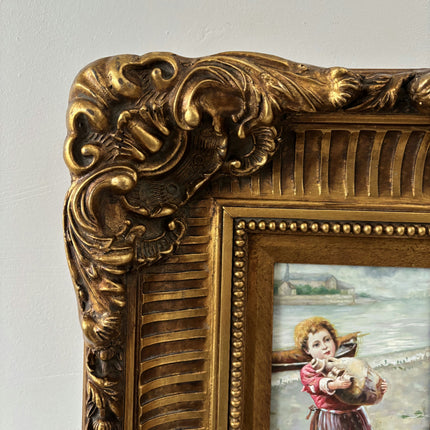 Expressive Portrait Oil Painting "Man HoldingFrame" Classic Artwork Holland Art Shop