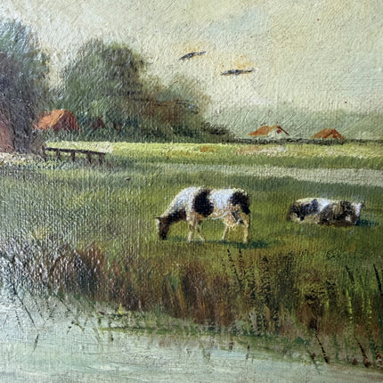 Detailed Landscape Oil Painting "Dutch Windmill" Classic Artwork Holland Art Shop