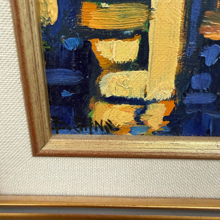 Detailed Cityscape Oil Painting "Paint Frame" Refined Small Artwork Holland Art Shop