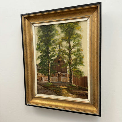 Refined Cityscape Oil Painting "Canvas Back" Original Artwork Holland Art Shop