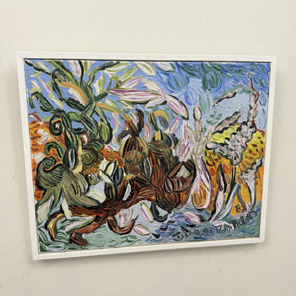 Vintage Floral Still Life Oil Painting "Twisted Tree" Handcrafted Artwork Holland Art Shop
