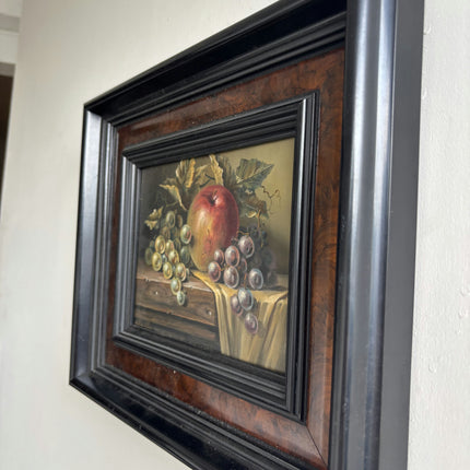 Timeless Still Life Oil Painting "Glistening Grapes" Traditional Small Art Holland Art Shop