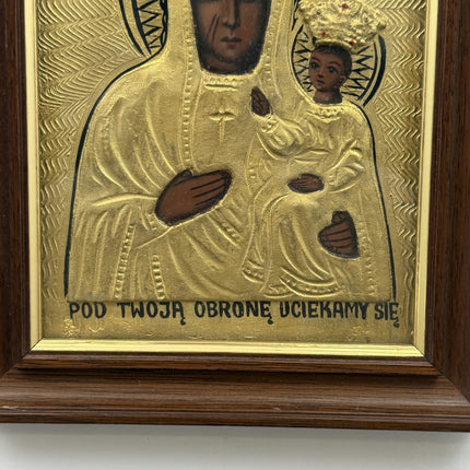 Authentic Religious  Oil Painting "Crowned Madonna" Elegant Small Art Holland Art Shop