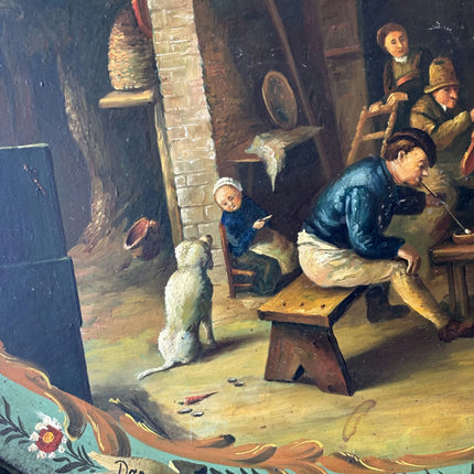 19th Century Antique Figurative Oil Painting "Wooden Tray" Art Holland Art Shop