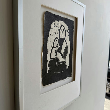 Expressive Portrait Oil Painting "Two Figures" Vintage Artwork Holland Art Shop
