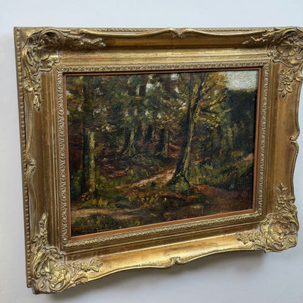 19th Century Antique Landscape Oil Painting "Gilded Frame" Artwork Holland Art Shop